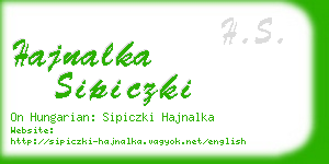 hajnalka sipiczki business card